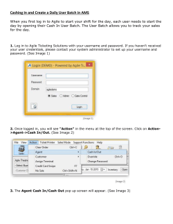 Cashing In and Create a Daily User Batch in AMS