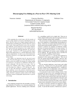 Discouraging Free Riding in a Peer-to-Peer CPU-Sharing Grid