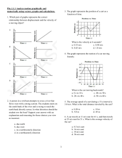 Phy.1.1.1 Analyze motion graphically and numerically using vectors