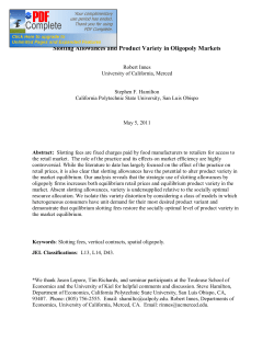 Slotting Allowances and Product Variety in Oligopoly