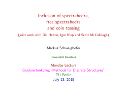 Inclusion of spectrahedra, free spectrahedra and coin tossing (joint