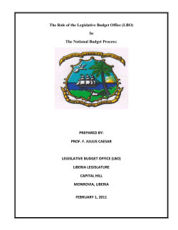 The Role of the LBO in the National Budget Process