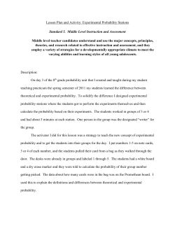 Lesson Plan and Activity