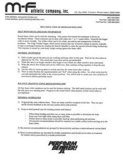 Foam Roller Exercise Sheet