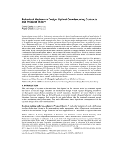Optimal Crowdsourcing Contracts and Prospect Theory