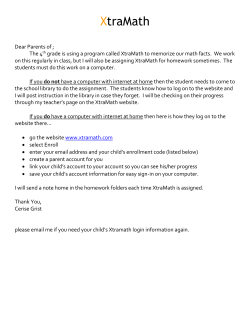 How a student logs in to Xtramath