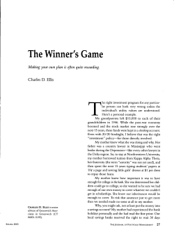 The Winner`s Game - Washburn University