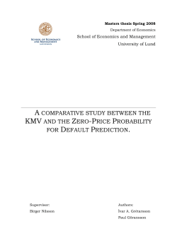 a comparative study between the kmv and the zero