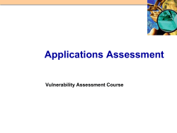 D3S1_TSV404_Applications_Vulnerability_Assessment_2011_v1