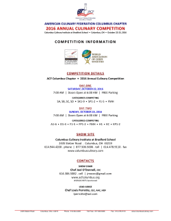 2016 annual culinary competition