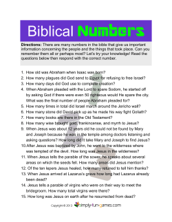Biblical Numbers - Simply Fun Games
