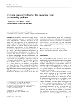 Decision support system for the operating room rescheduling problem