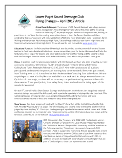April 2017 Article - Lower Puget Sound Dressage Club