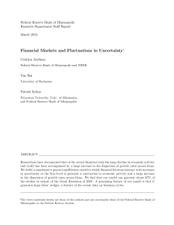 Financial Markets and Fluctuations in Uncertainty