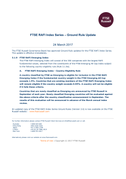 FTSE RAFI Index Series &ndash; Ground Rule Update 24