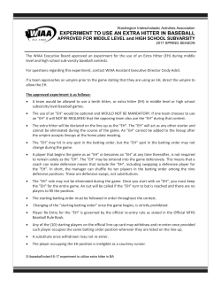 Extra Hitter Experiment Approved