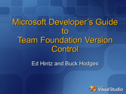 Microsoft Developer`s Guide to Team Foundation Version Control