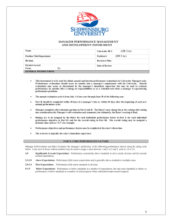 Manager Performance Management and Development Instrument