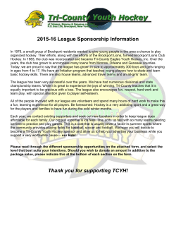 2015-16 League Sponsorship Information