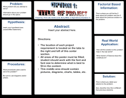 Part 4 Instructions for Project Board