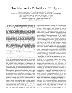 Plan Selection for Probabilistic BDI Agents