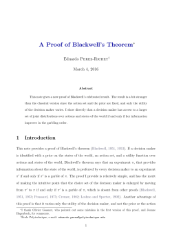 A Proof of Blackwell`s Theorem - Eduardo Perez