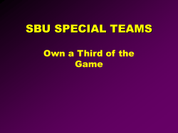 Click here for my Special Teams Slideshow