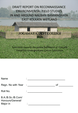 JOGAMAYA DEVI COLLEGE 2015 Submitted towards the partial