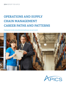 operations and supply chain management career paths and