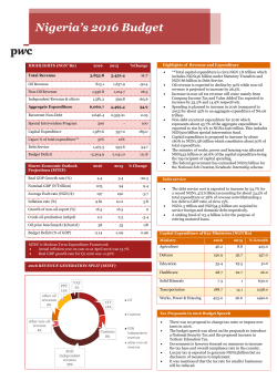 Nigeria`s 2016 Budget