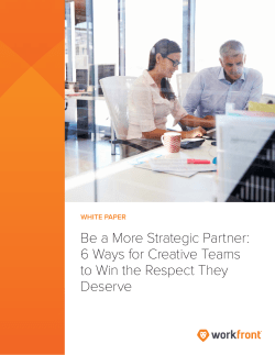 Be a More Strategic Partner: 6 Ways for Creative Teams to Win the