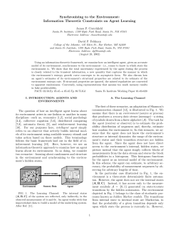 Synchronizing to the Environment