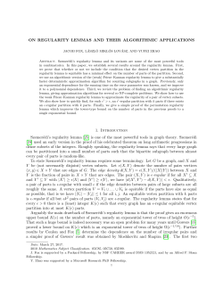 On regularity lemmas and their algorithmic applications