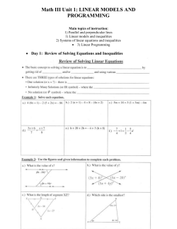 Note - Mrs. Davis` Math Classes