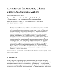 A Framework for Analyzing Climate Change Adaptations as Actions