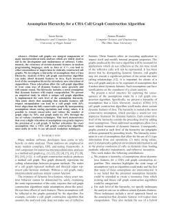 Assumption Hierarchy for a CHA Call Graph Construction Algorithm