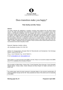 Does transition make you happy? [EBRD