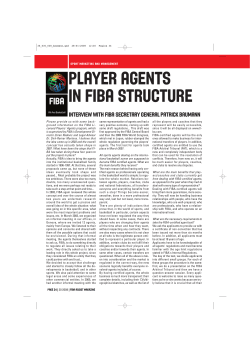 Player Agents in FIBA Structure