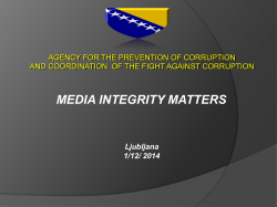 Mevludin Džindo, Assistant Director, Agency for the Prevention of