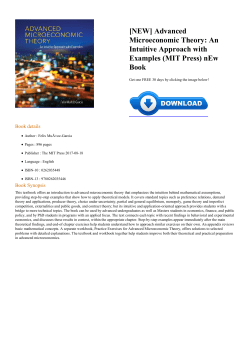 Advanced Microeconomic Theory