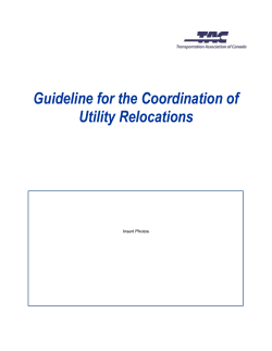 Guideline for the Coordination of Utility Relocations