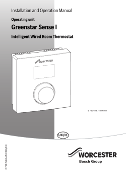 Greenstar Sense I - Worcester, Bosch Group