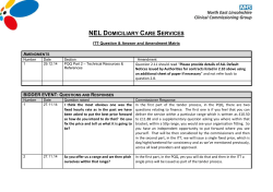 ITT Questions and Responses - NHS North East Lincolnshire CCG