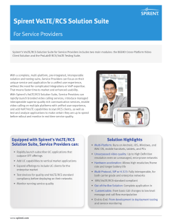 Spirent VoLTE/RCS Solution Suite