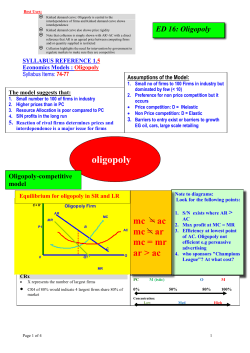 Oligopoly - yELLOWSUBMARINER.COM