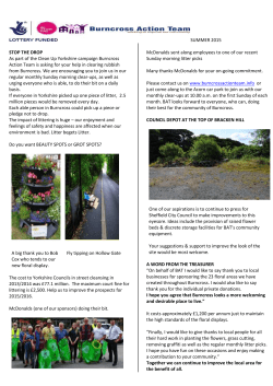 Newsletter - burncross action team
