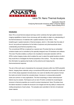 nano-TA: Nano Thermal Analysis