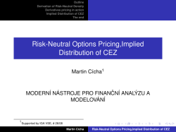 Risk-Neutral Options Pricing,Implied Distribution of CEZ