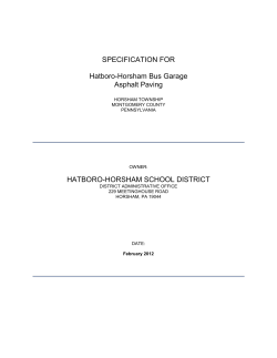 the Bid Bond - Hatboro-Horsham School District
