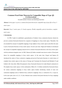 Common Fixed Point Theorem for Compatible Maps of Type ( )